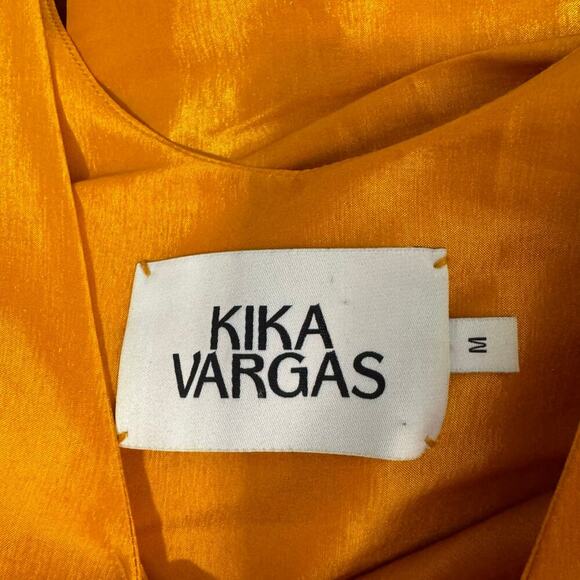 Kika Vargas Valeria Dress in Golden Orange Mini Sleeveless Size Medium - Picture 10 of 11